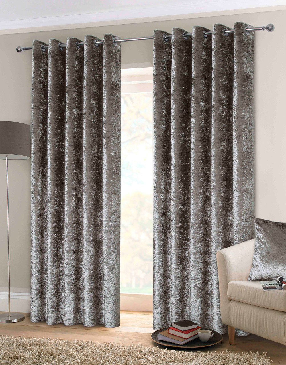 Crushed Velvet Curtains Rapport Home